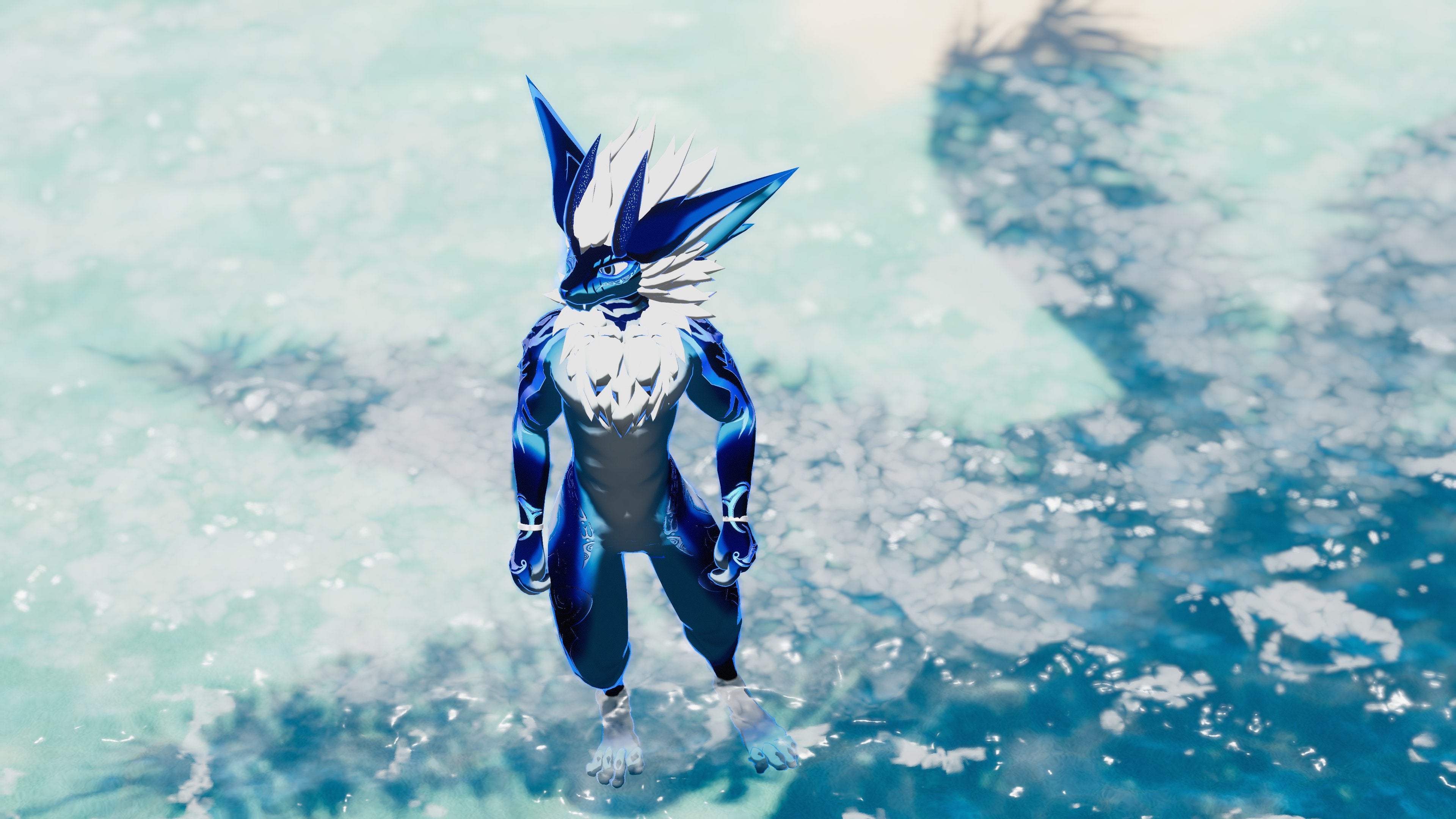 furry azule avatar from vrchat furry community