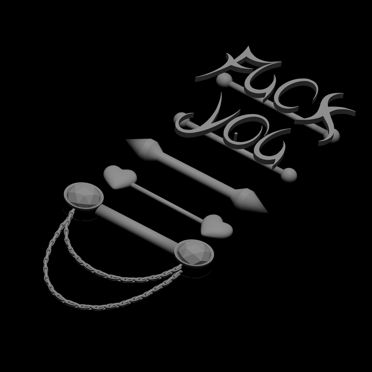 Zulee Nipple Piercing Set I